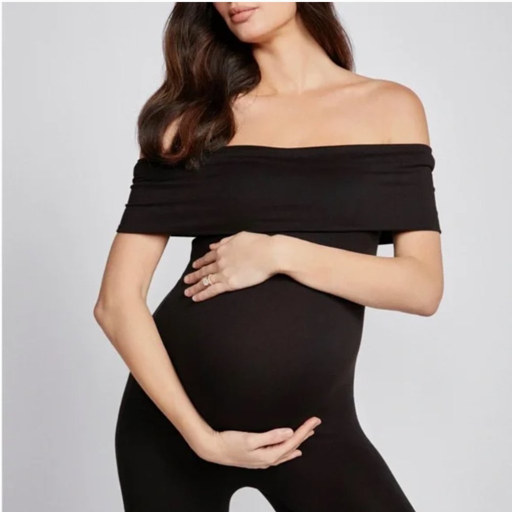 Bumpsuit Black Off The Shoulder Harper Jumpsuit